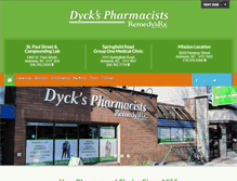 Tablet Screenshot of dyckspharmacists.com